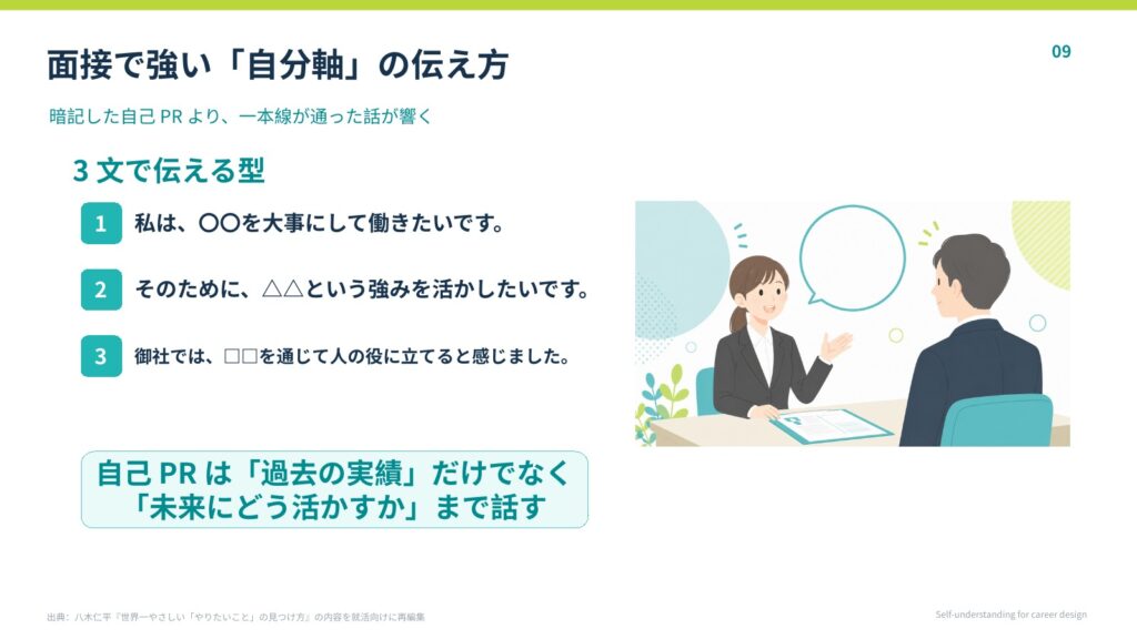 面接で自分軸を伝える方法